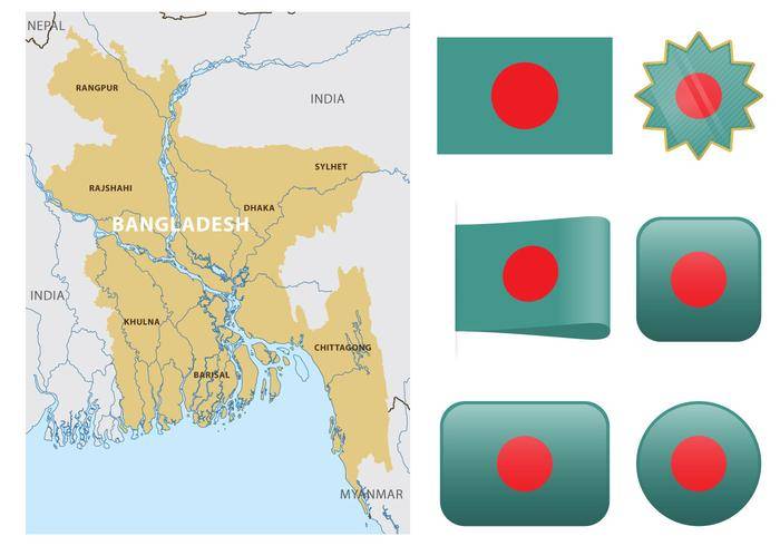 矢量孟加拉地图