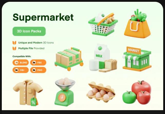 Supermaket 3D Icon