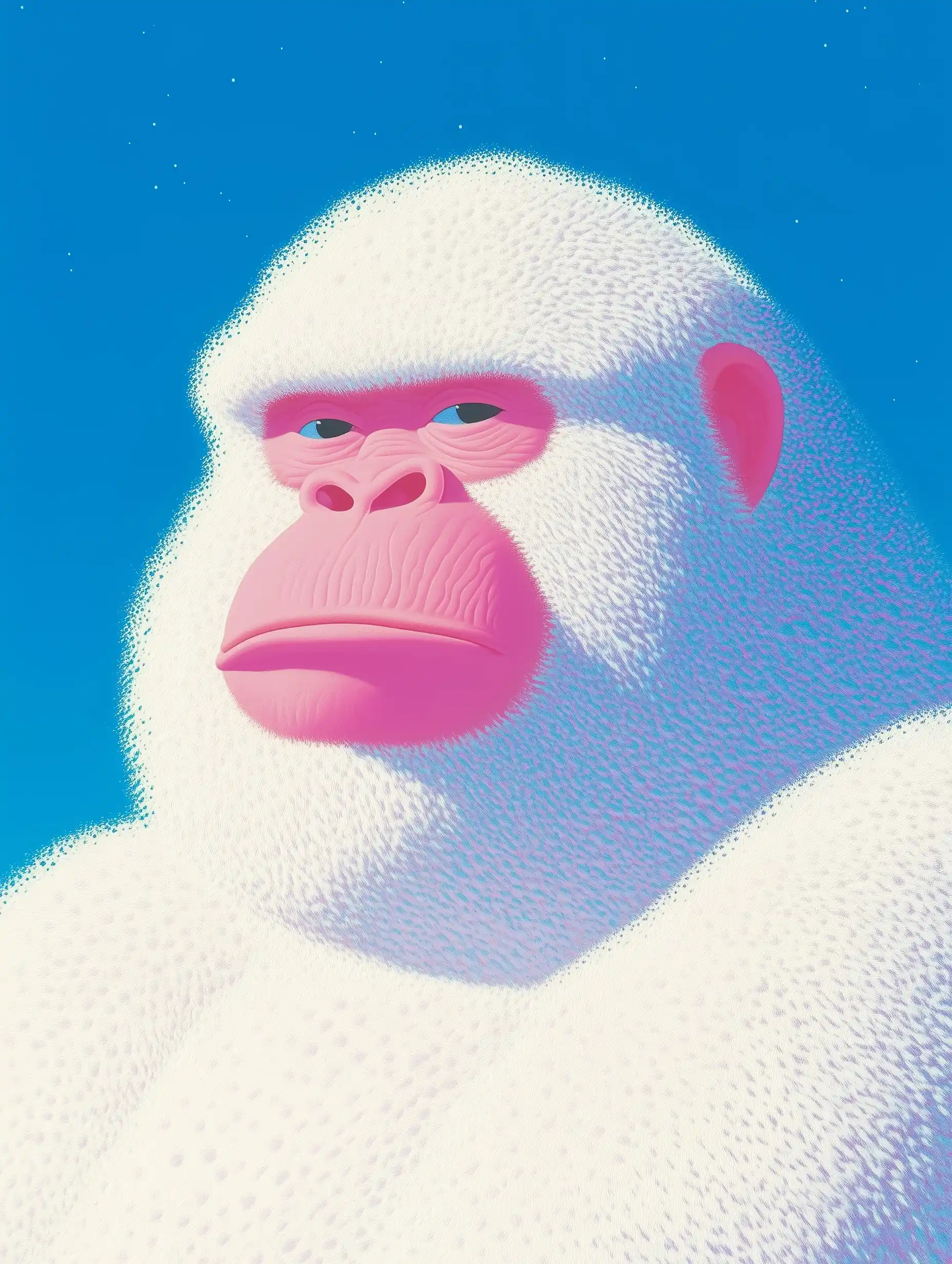 Snow Monkey in Space Midjourney提示词