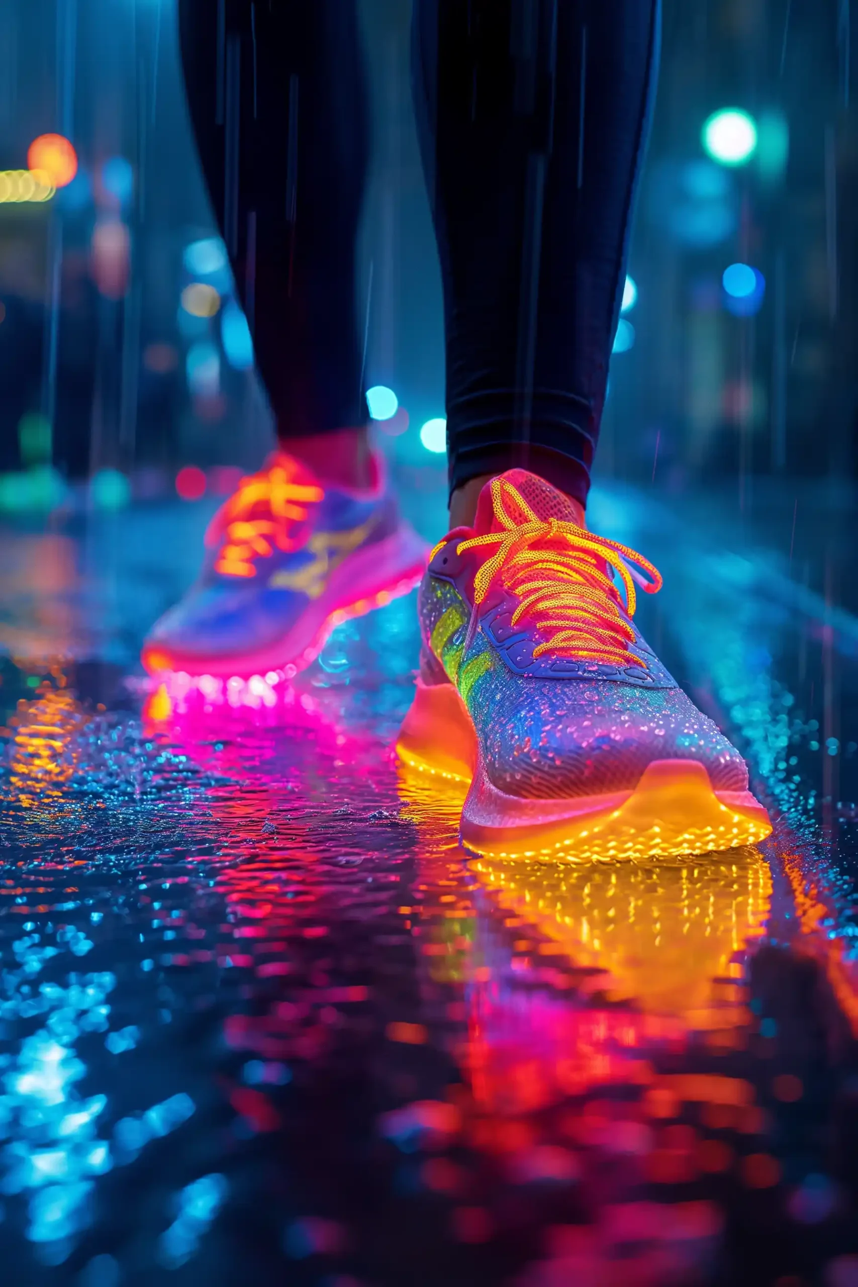 Colorful Glowwave Runner Midjourney提示词