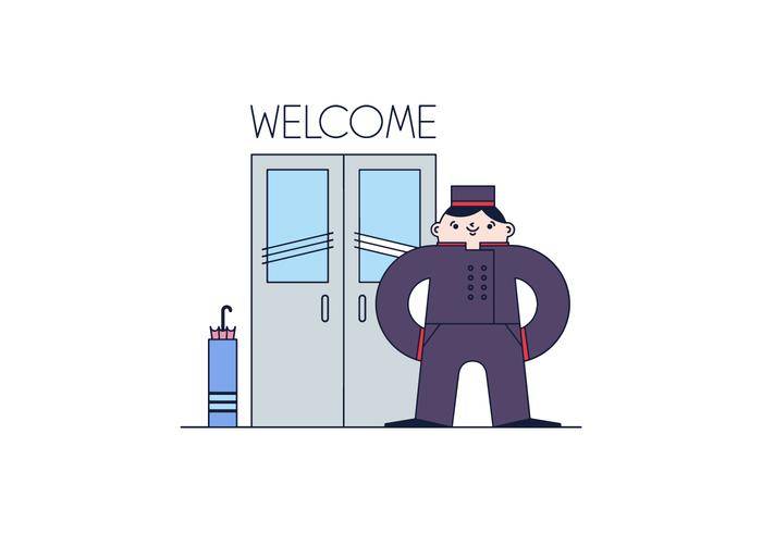 免费门男人矢量