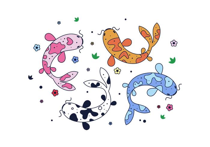 免费锦鲤鱼矢量