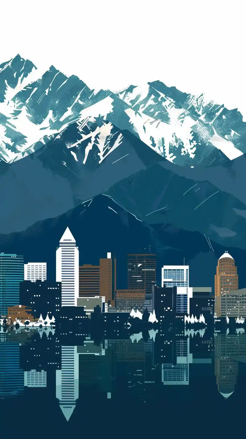 Salt Lake City Vector Portrait Midjourney提示词