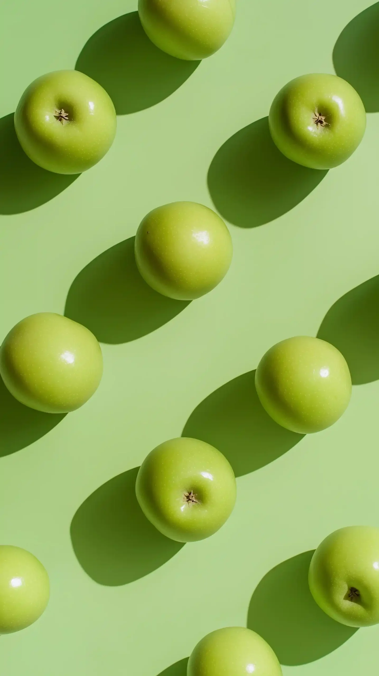 Top View Green Apples Midjourney提示词