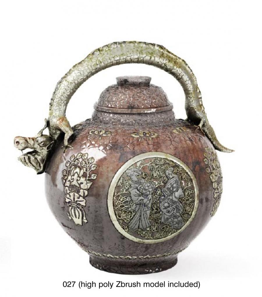 彩釉瓷器27 3D素材