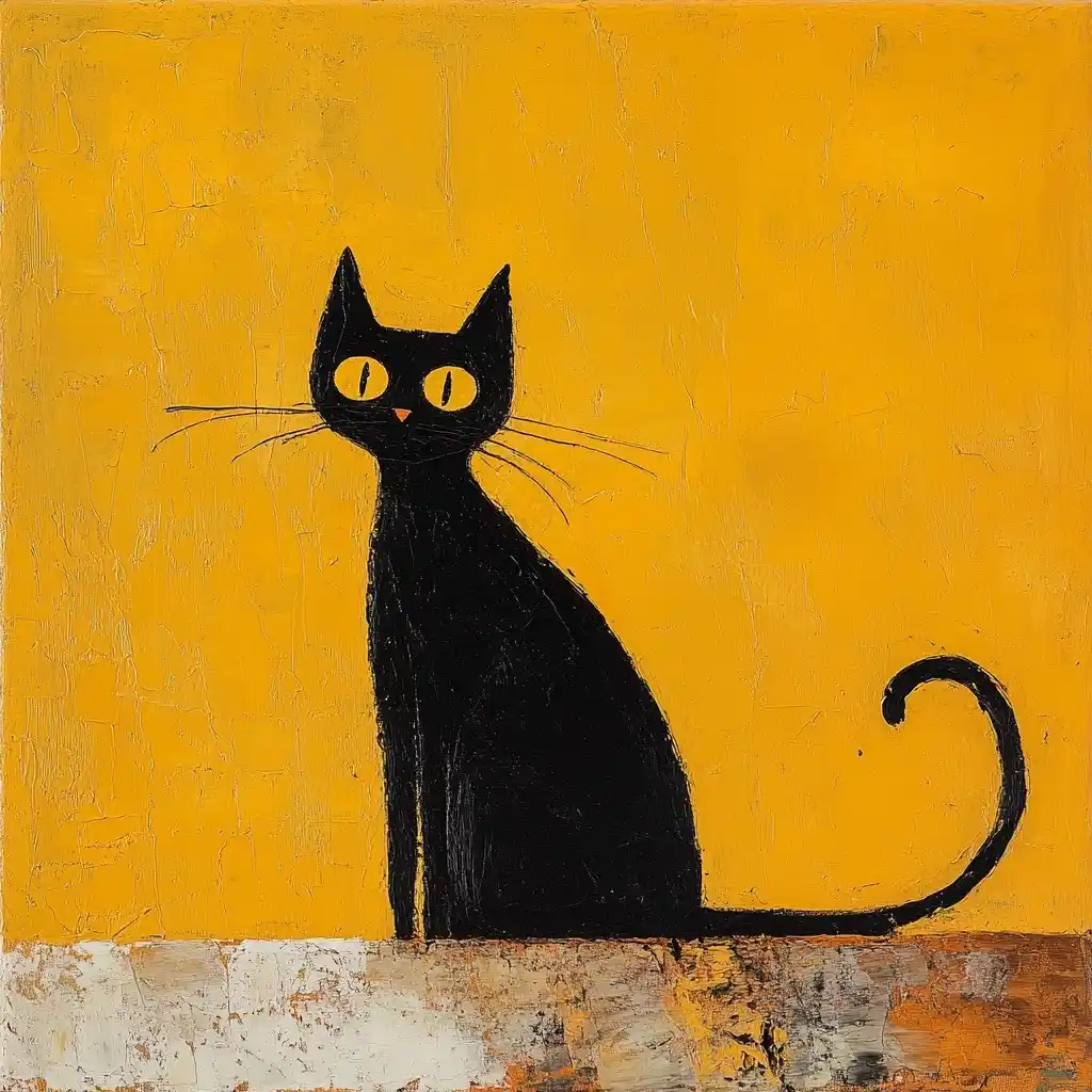 Modern Art Cat Portraits Midjourney提示词