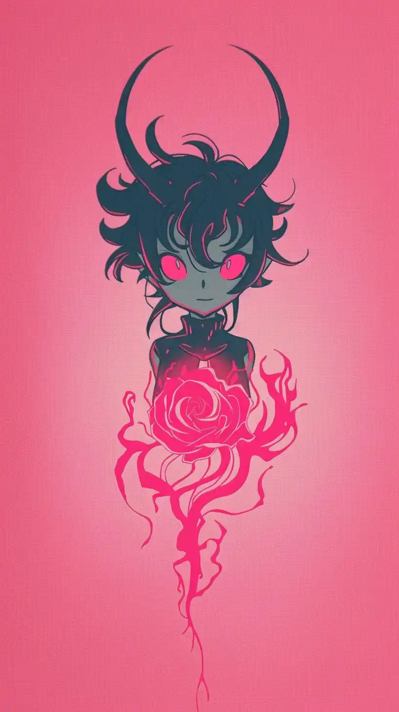 Kawaii Chibi Demon Vector Midjourney提示词
