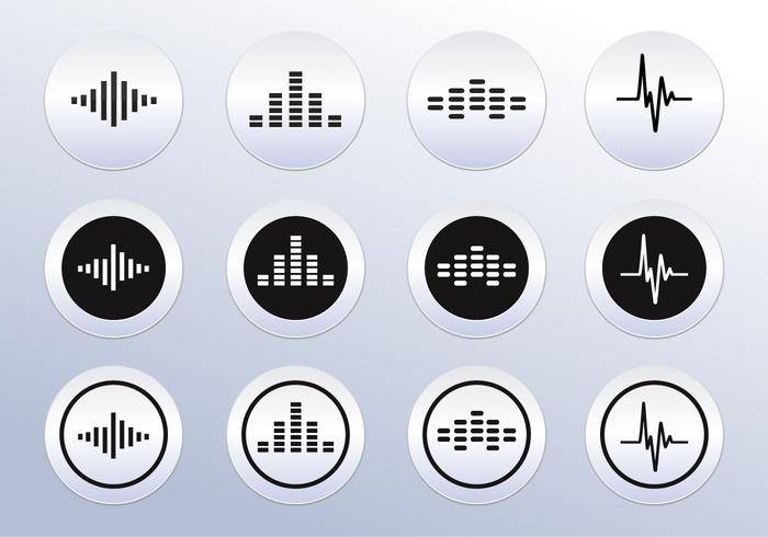 免费矢量声音波形图标