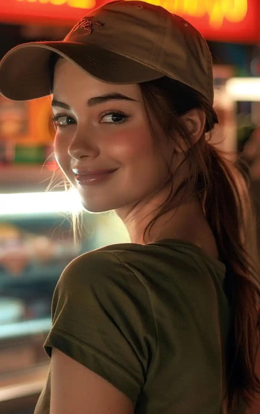 Cinematic Concession Stand Beauty Midjourney提示词