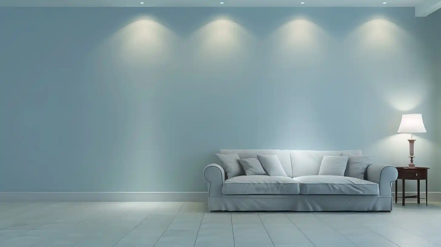 Solid Blue Interior Scene Midjourney提示词