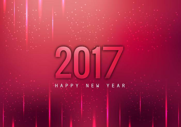 发光的2017年新年快乐卡片