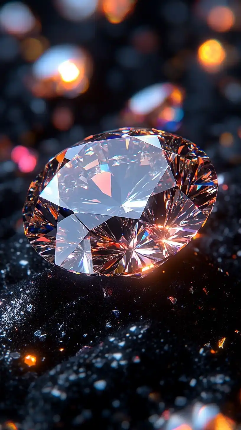 Closeup of Crystals on Black Midjourney 提示词生成效果