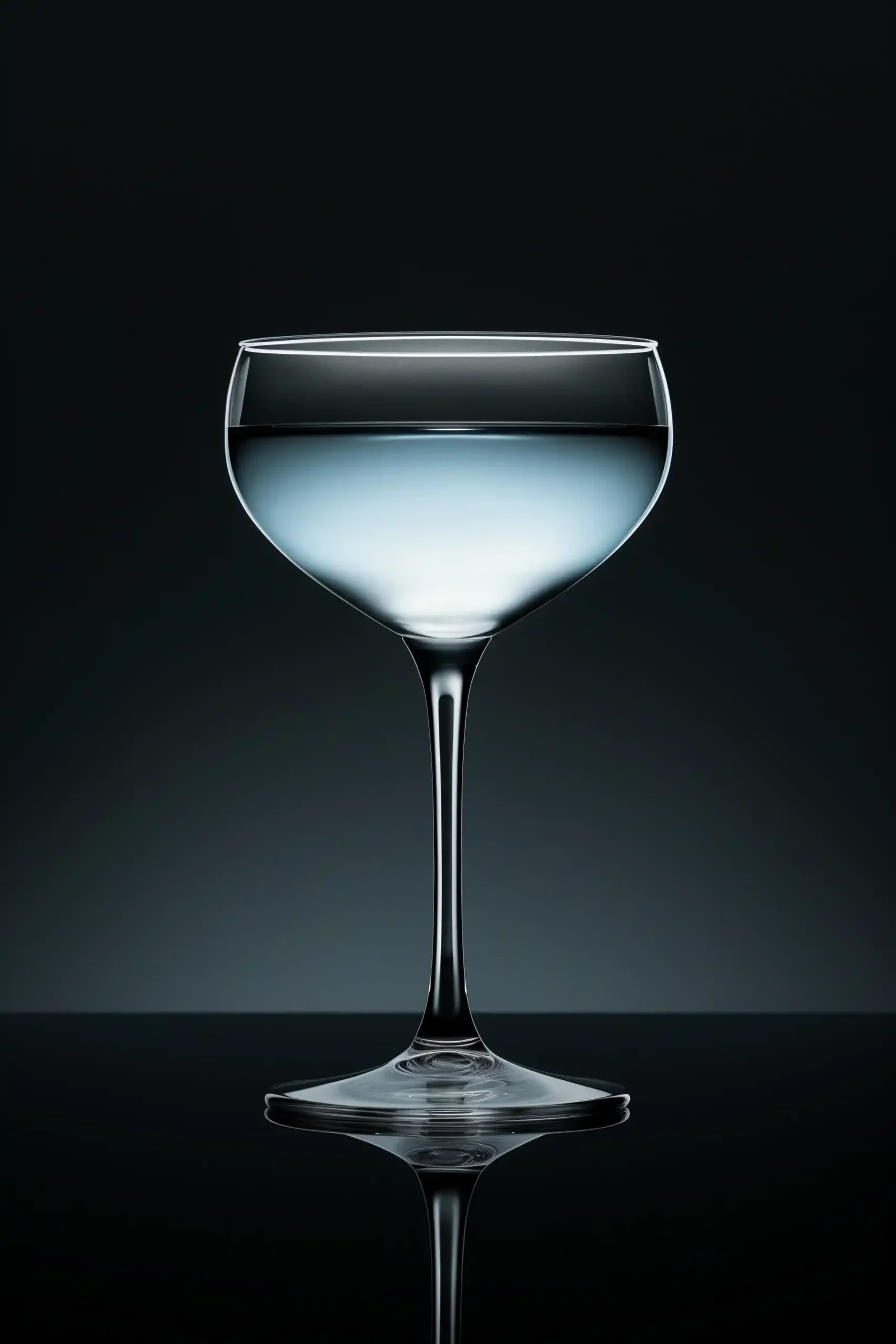 Minimalist Blue Gin Glass Midjourney 提示词生成效果