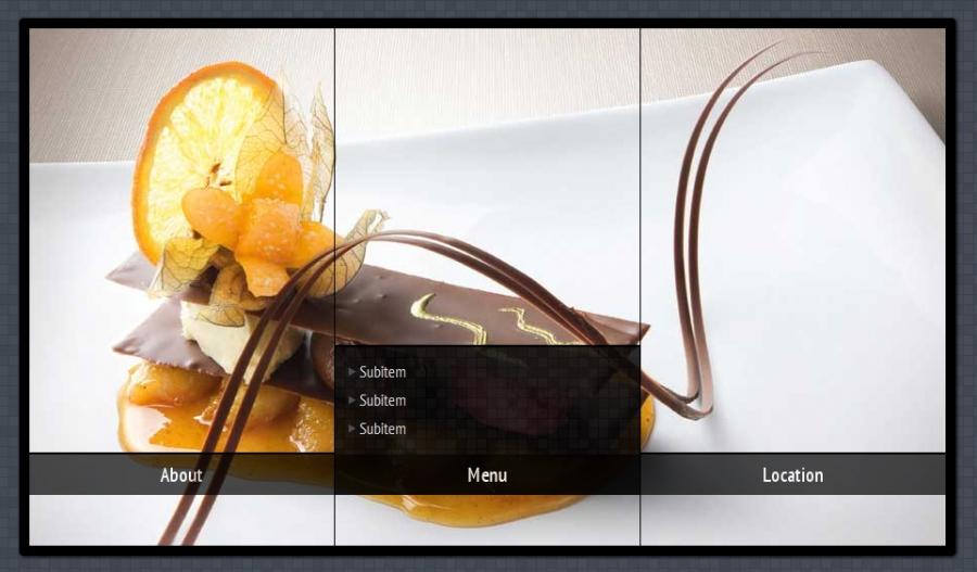 Sliding Background Image Menu 滑动背景图像菜单