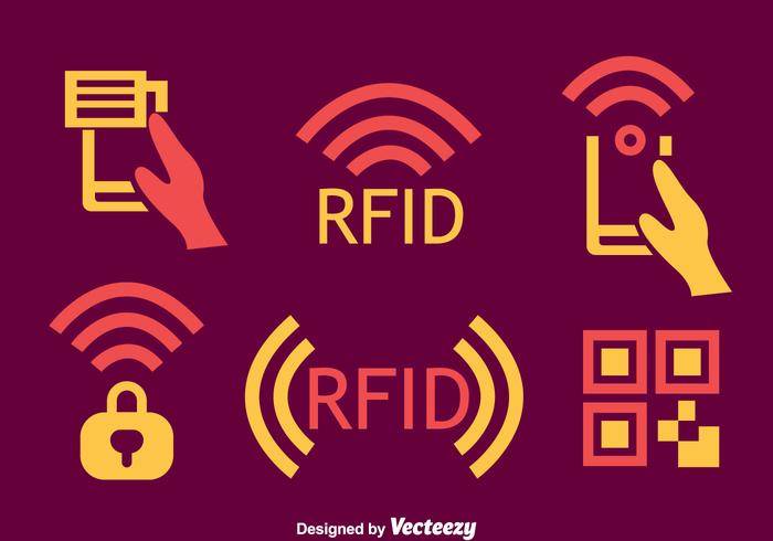 Rfid元素图标矢量