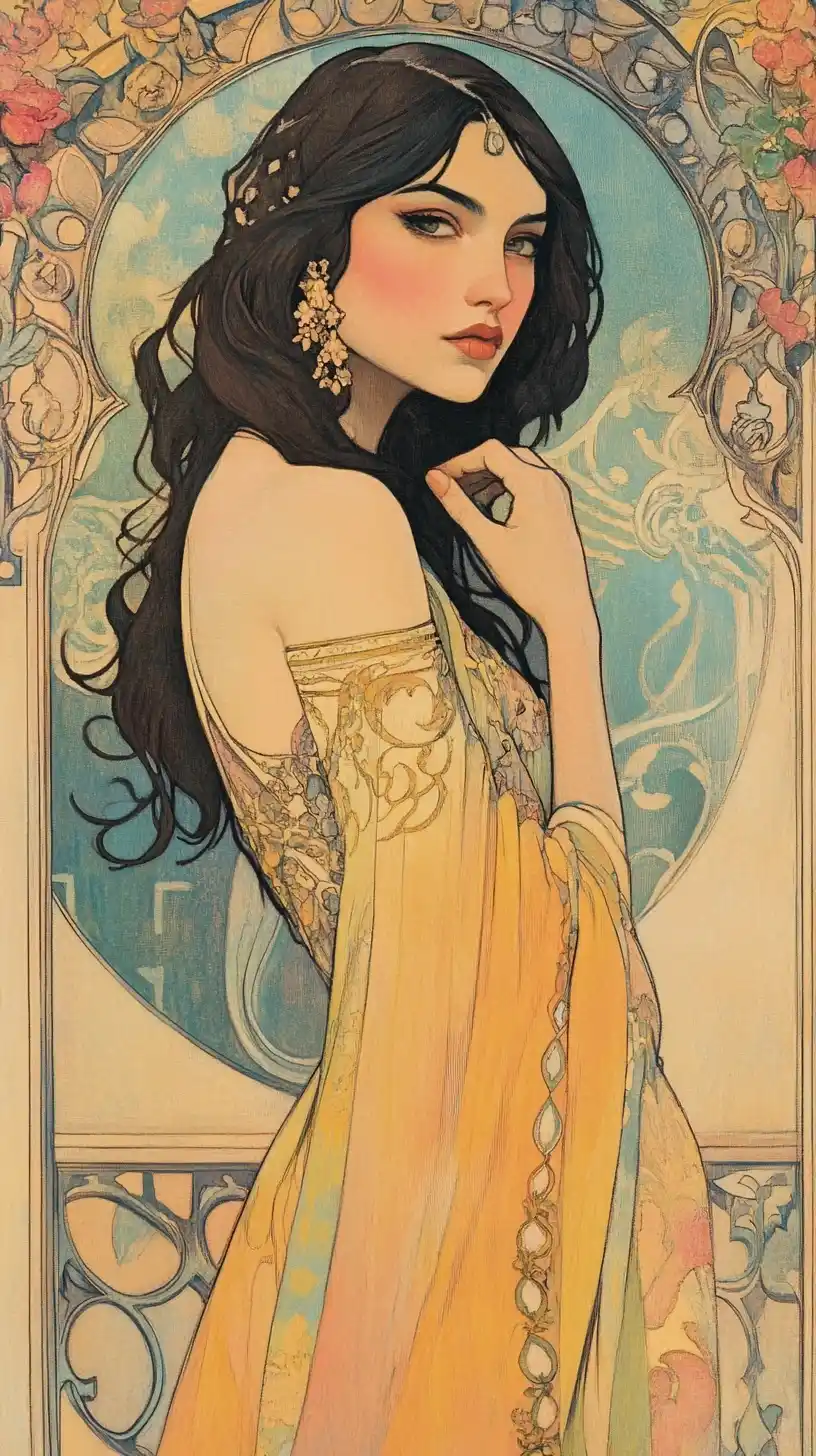 Arab Princess in Tower Midjourney提示词
