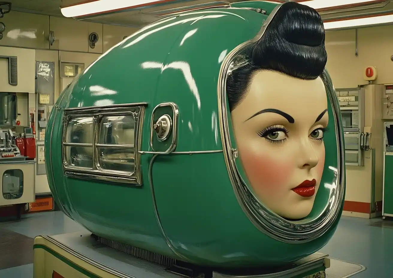 Giant Pompadour Machine Raw Midjourney提示词