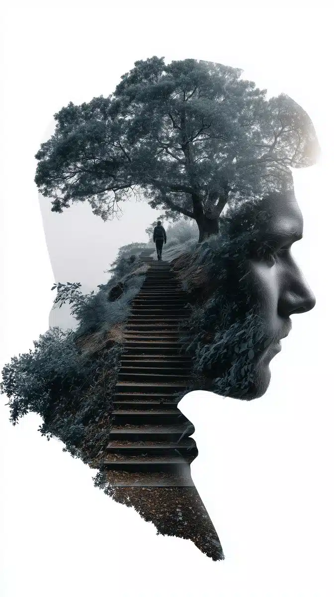Double Exposure Growth Abstraction Midjourney提示词