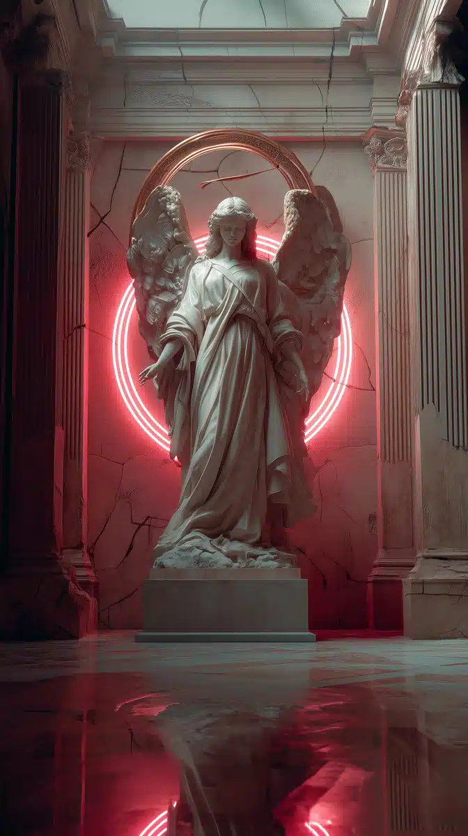 Baroque Angel in Neon Midjourney提示词