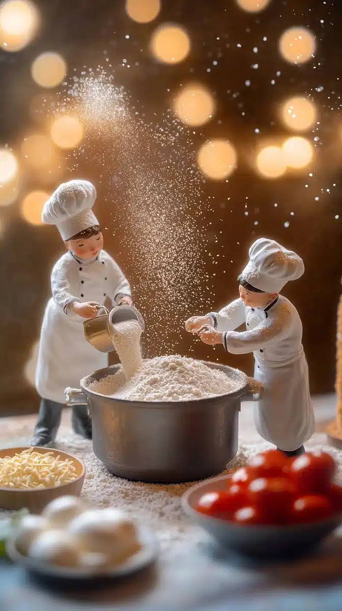 Miniature Chefs in Action Midjourney提示词