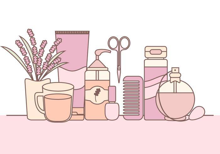矢量图的皮肤护理产品