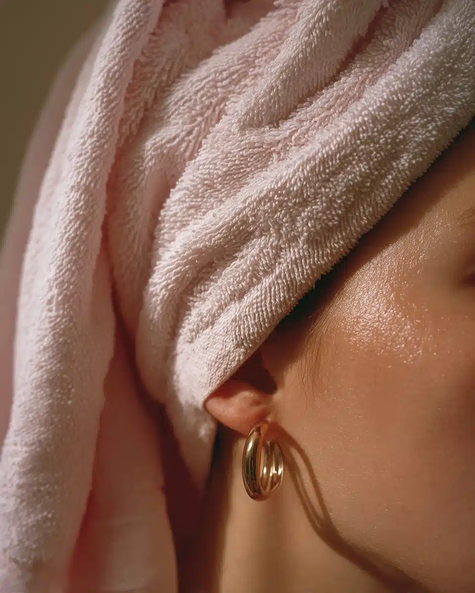 Faceless Woman in Towel Midjourney提示词