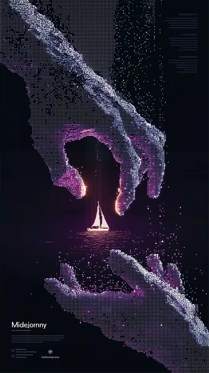Pixelated Hands in Glitch Midjourney提示词