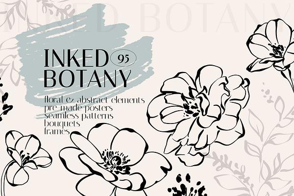 INKED BOTANY line art set