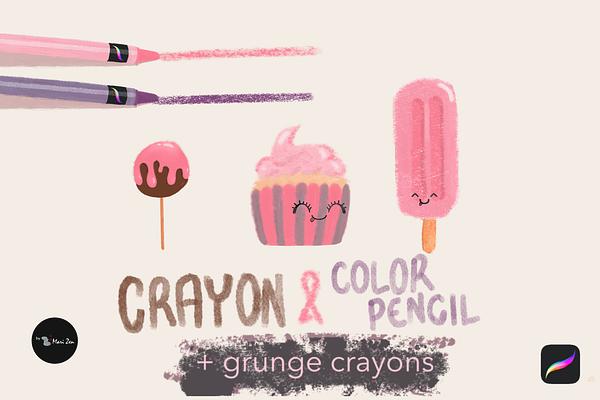 Crayon Brushes for Procreate