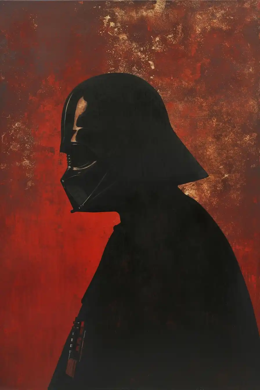 Oil Painting of Darth Vader by Lon Spilliaert Midjourney提示词