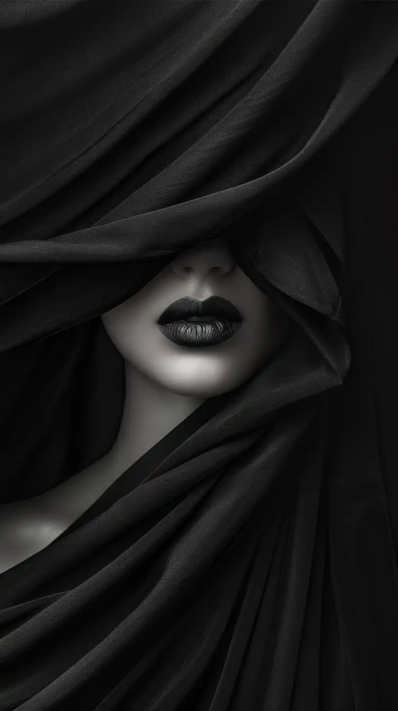 Fabric Veiled Portrait Midjourney 提示词生成效果