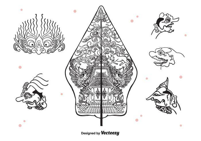 Wayang图标矢量