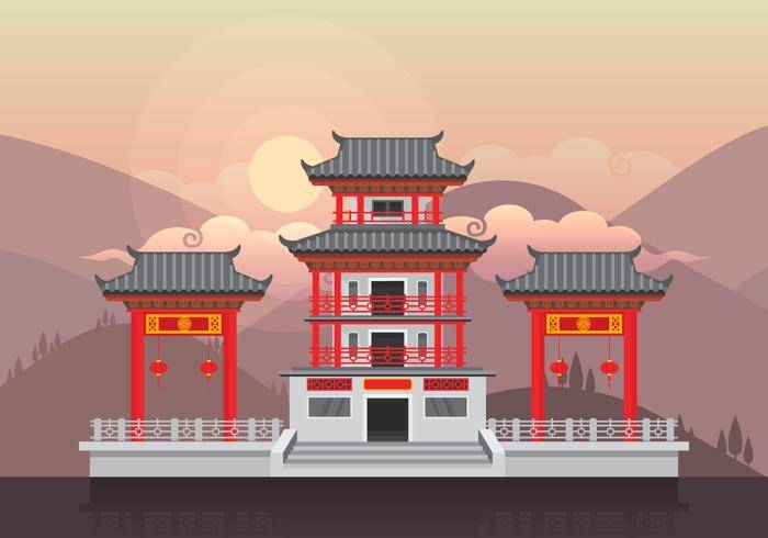 中国城镇插图