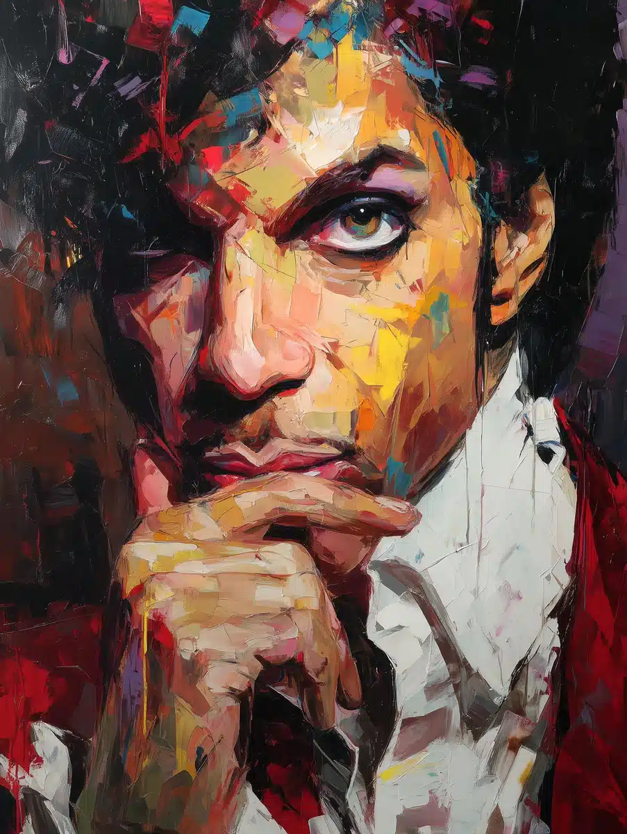 Colorful Portrait of Prince Midjourney提示词