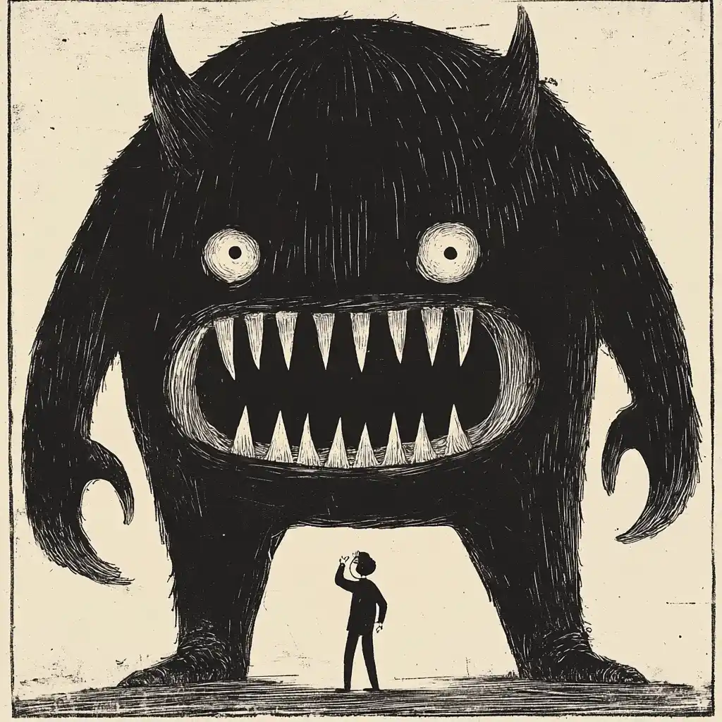 Olle Eksell Monster Illustration Midjourney提示词