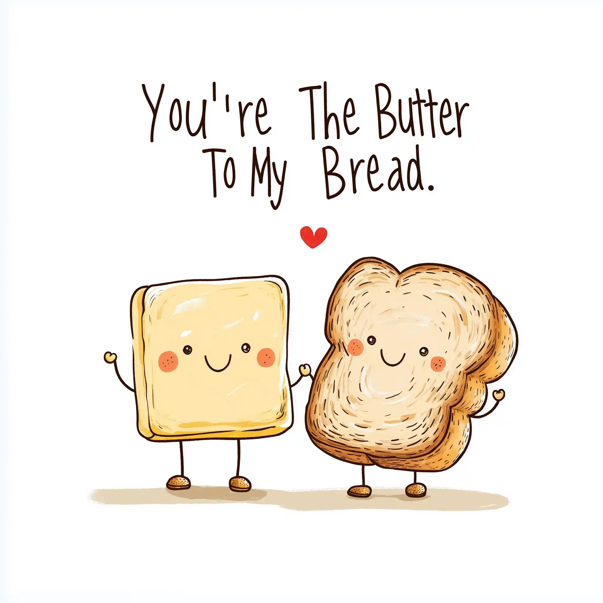 Cartoon Butter and Bread Midjourney提示词