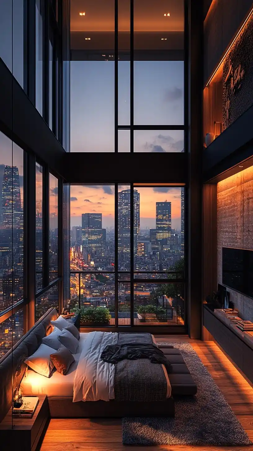 Luxurious Tokyo Penthouse Design Midjourney提示词