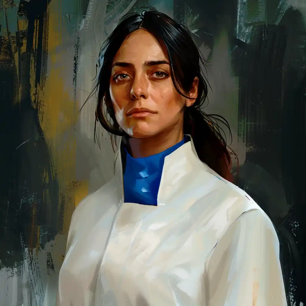 Mexican Woman in Disco Elysium Style Midjourney 提示词生成效果