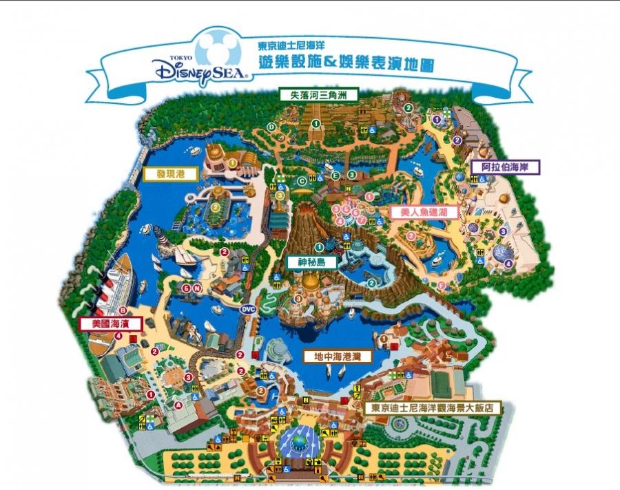 日本迪斯尼海洋乐园游玩线路图-1---娱乐设施
