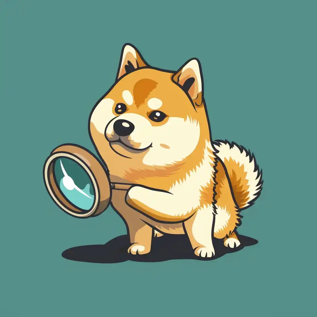 Simple Doge Magnified Midjourney提示词