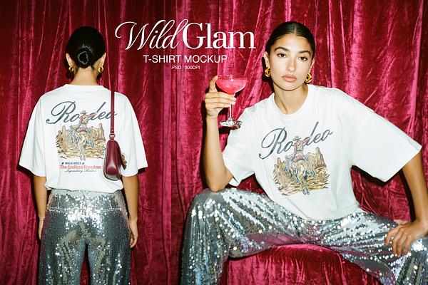 Wild Glam T Shirt Mockup Bundle