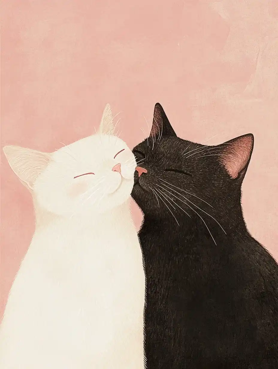 Cats in Watercolor Illustration Midjourney提示词
