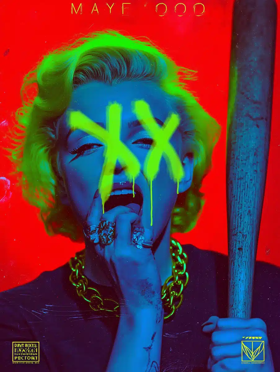 Monroe with Graffiti Chains Midjourney提示词