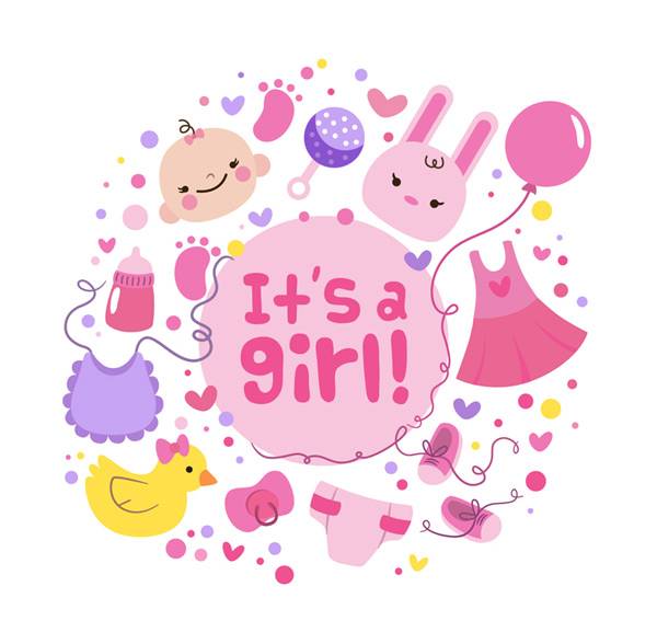 女孩迎婴元素