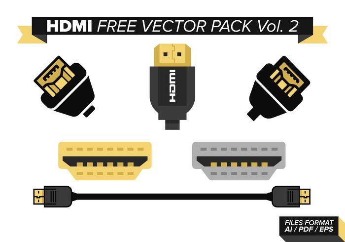 Hdmi免费矢量包卷。 2