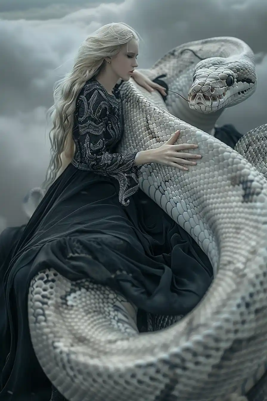 Python Guardian in Soft Focus Midjourney提示词