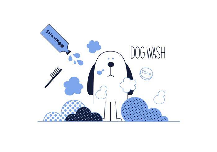 免费的狗洗矢量