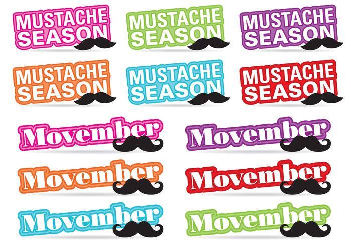 Movember标题矢量