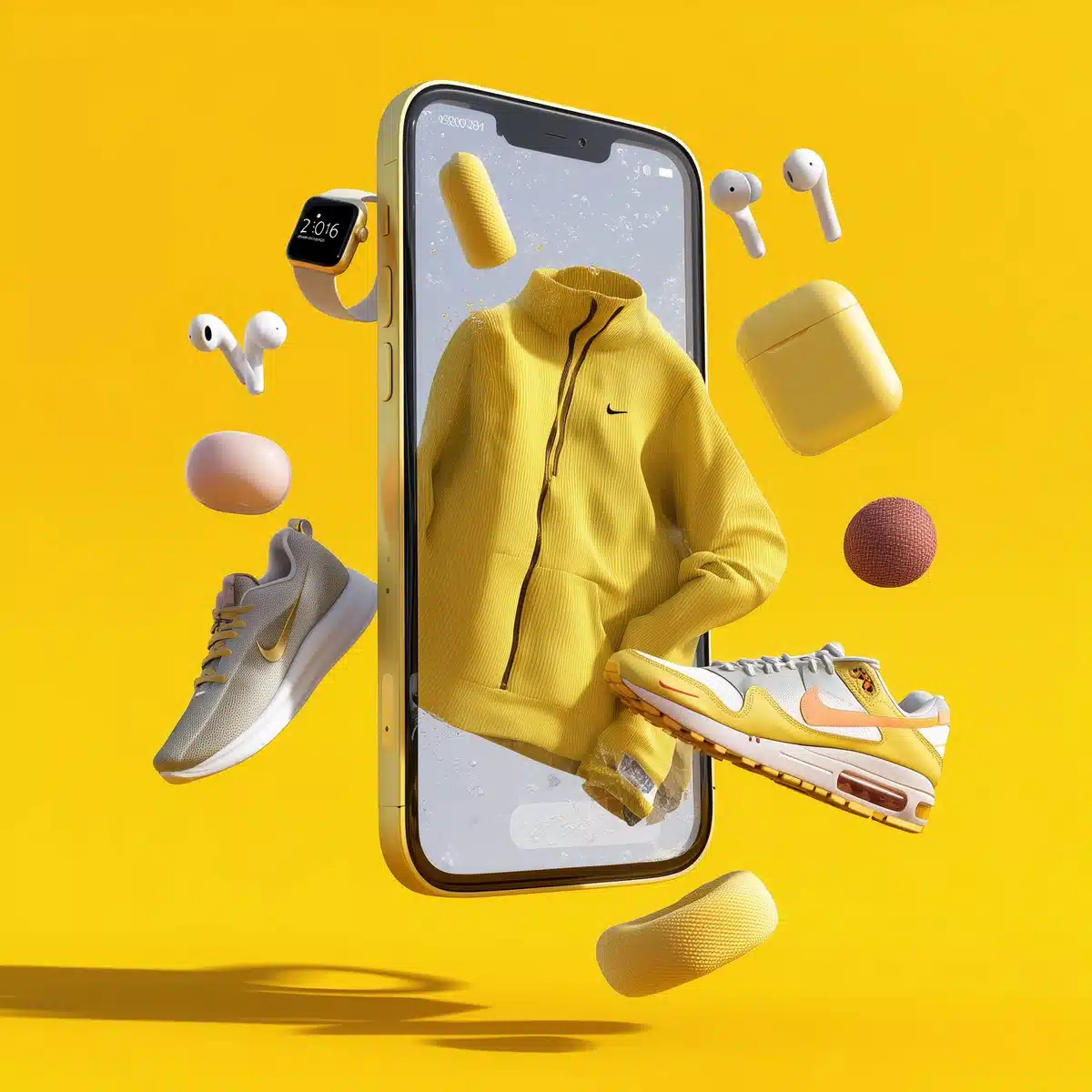 Dynamic 3D Smartphone Accessories Midjourney提示词