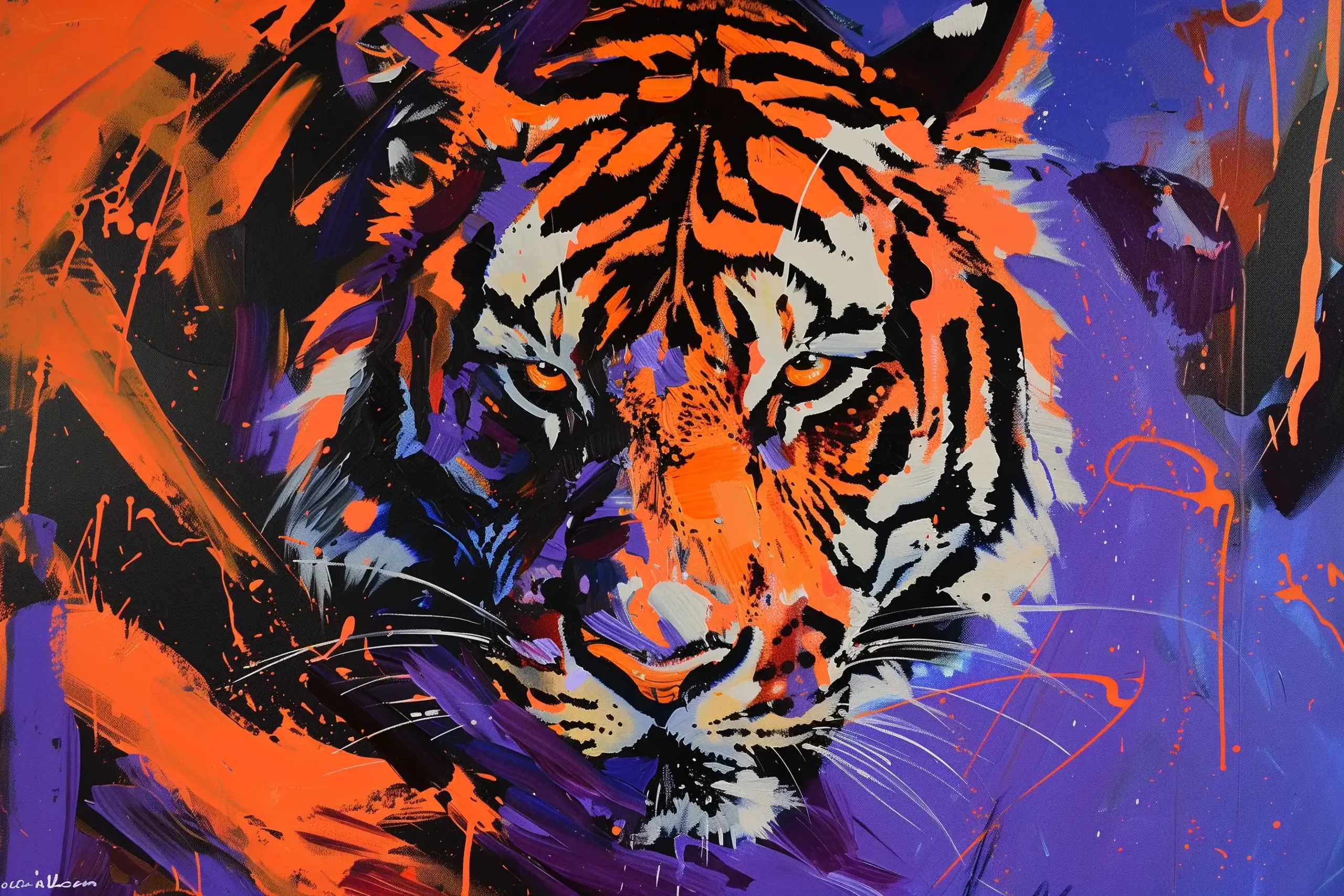 Raw Tiger Portrait Midjourney提示词